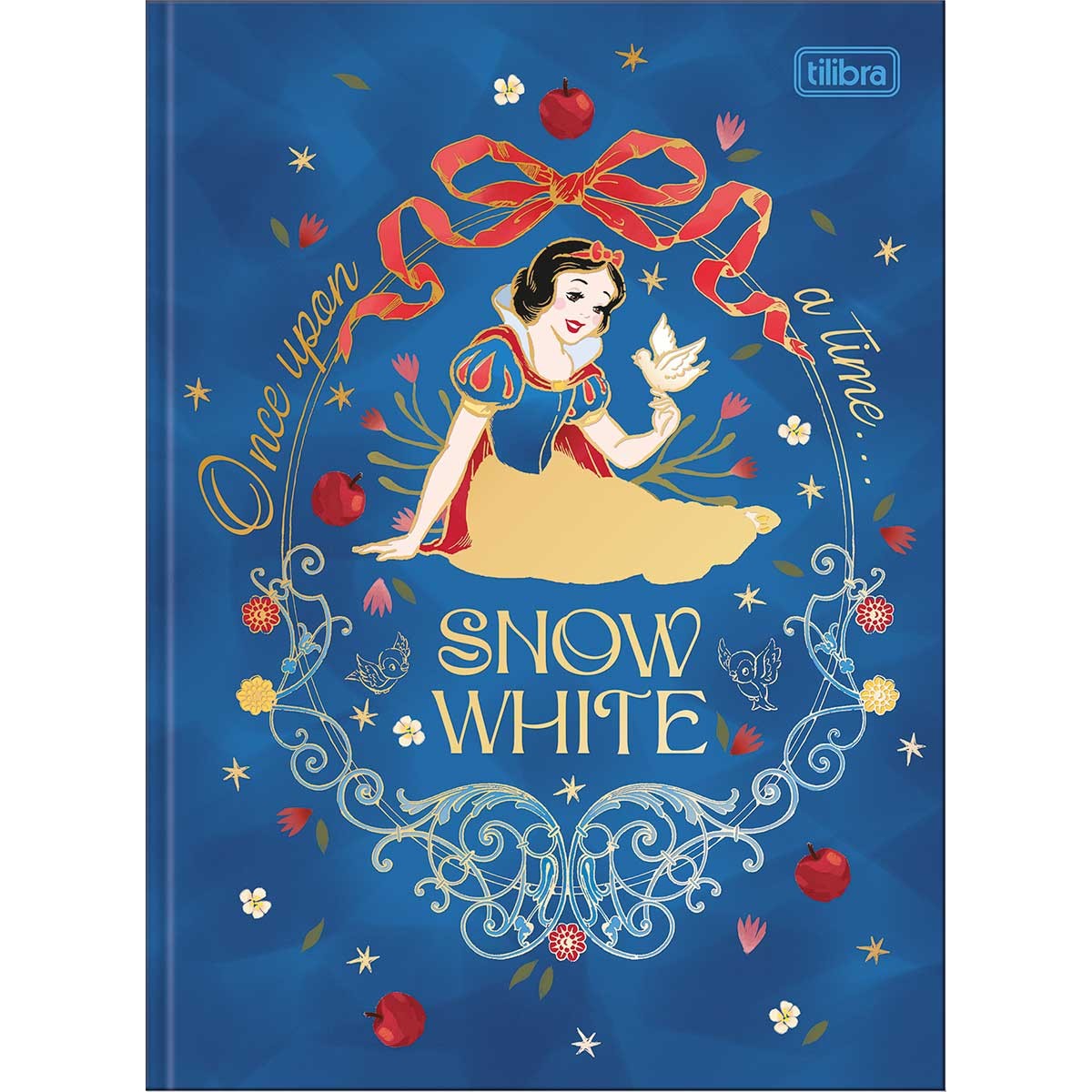 Caderno Brochura Capa Dura Colegial Branca de Neve 160 Folhas - Branca ...