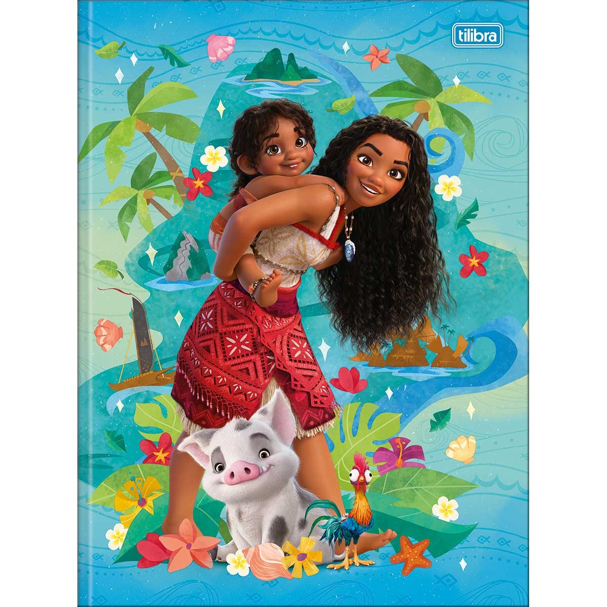 Caderno Brochura Capa Dura Universitário Moana 80 Folhas - Moana ...