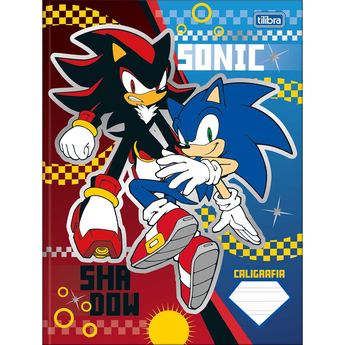 Caderno de Caligrafia Brochura Capa Dura Universitário Sonic 40 Folhas ...