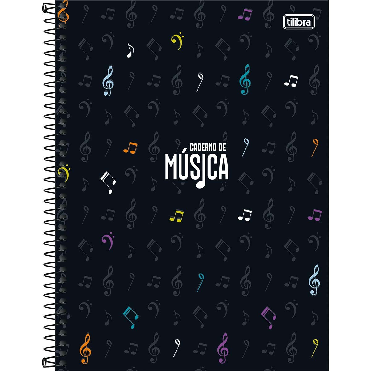 Caderno de Música Espiral Capa Dura Universitário Tilibra 80 Folhas ...