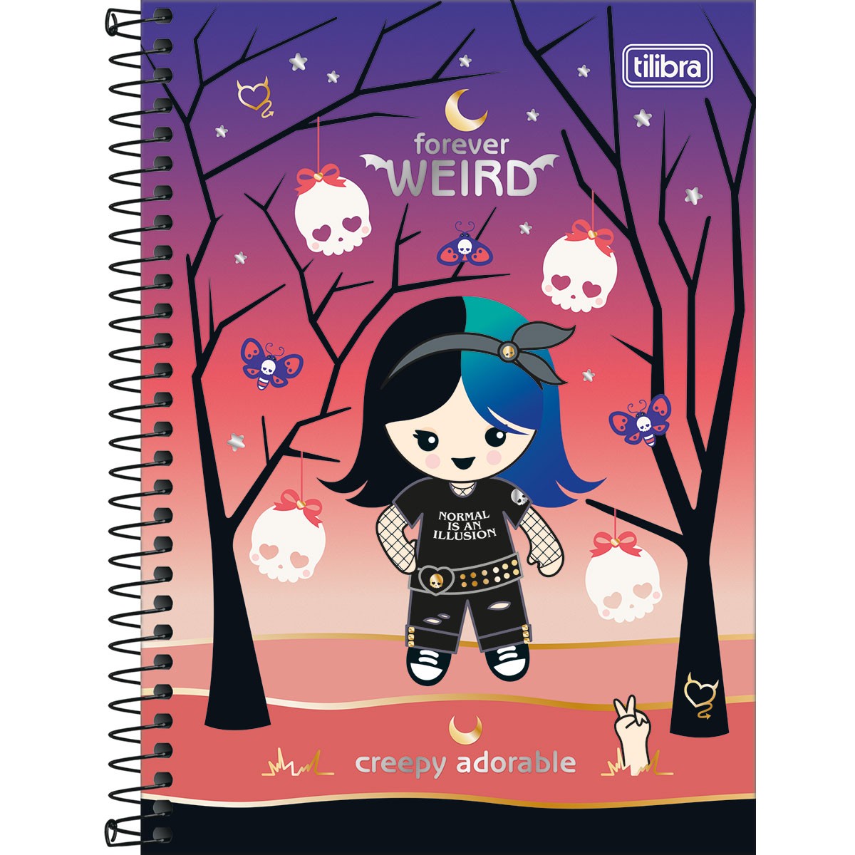 Caderno Espiral Capa Dura 1/4 Plush Poison 80 Folhas - Plush Poison ...