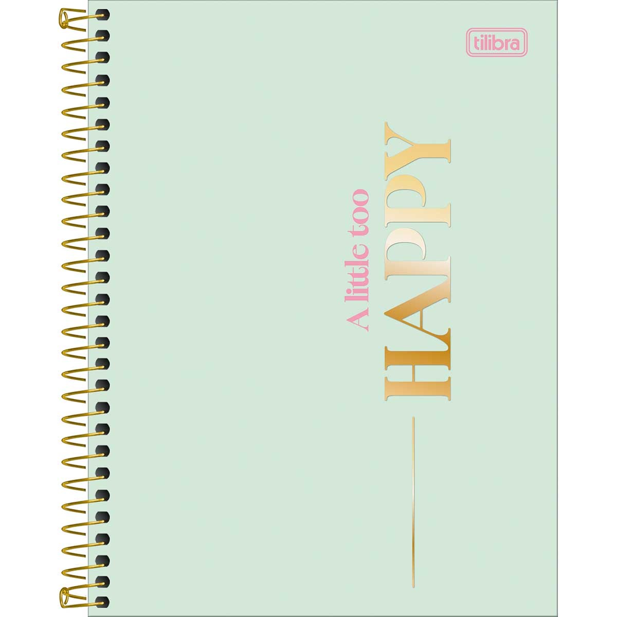 Caderno Espiral Capa Dura Colegial 10 Matérias Happy 160 Folhas - Happy ...