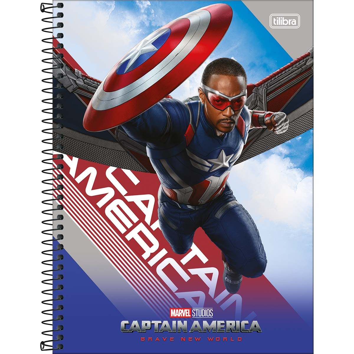 Caderno Espiral Capa Dura Universitário 1 Matéria Capitão América 80 ...