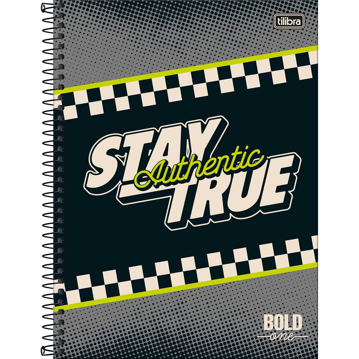 Biold One Caderno Espiral Capa Dura Universitário 10 Matérias Bold One Masculino ...