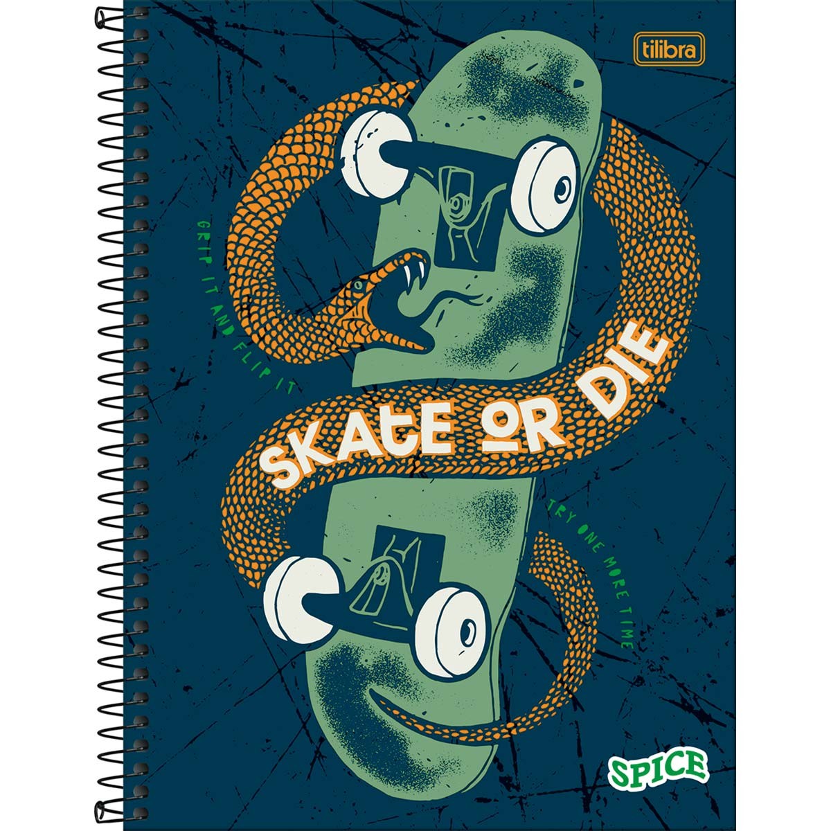 Caderno Espiral Capa Dura Universitário 12 Matérias Spice Masculino 192 ...