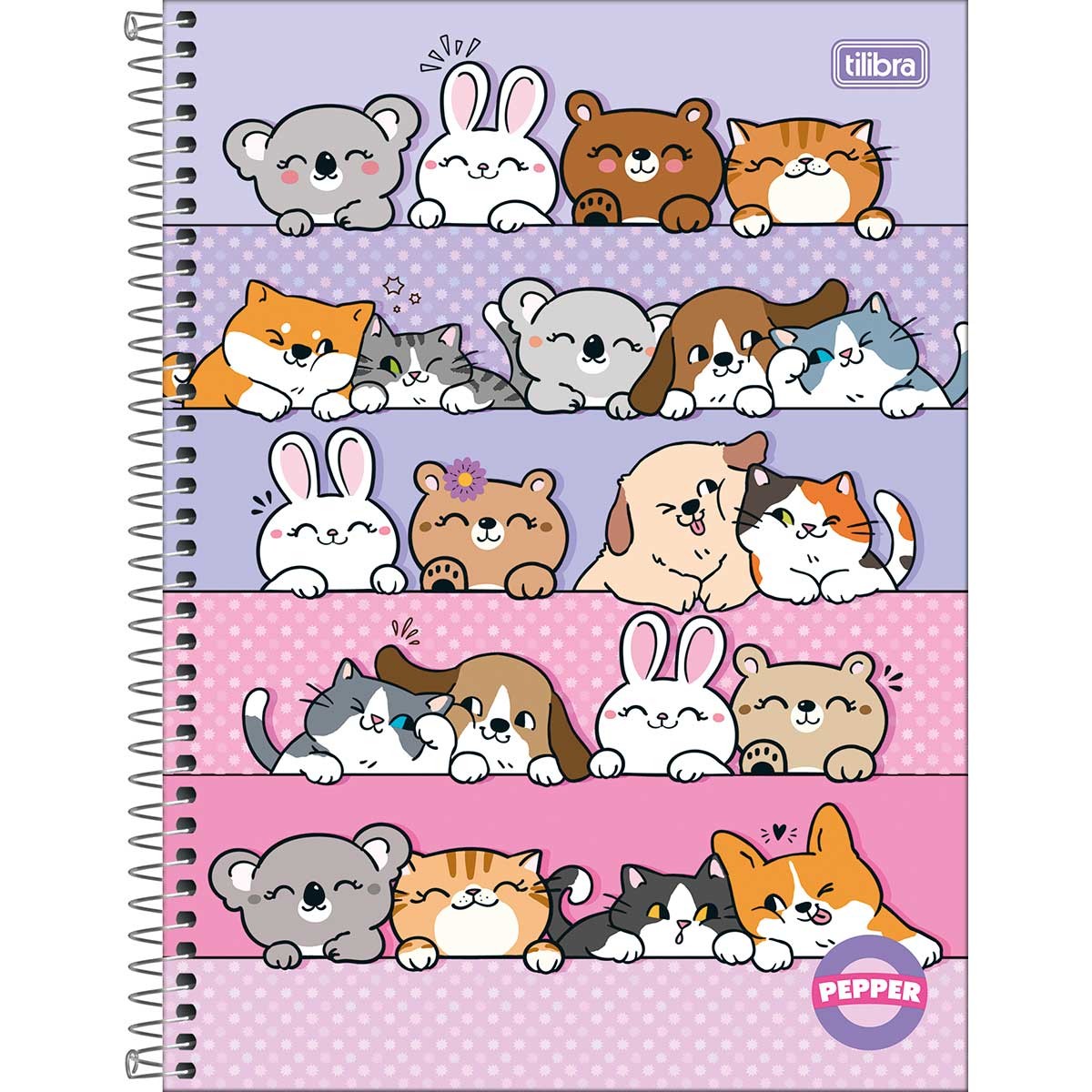 Caderno Espiral Capa Dura Universitário 20 Matérias Pepper Feminino 320 ...