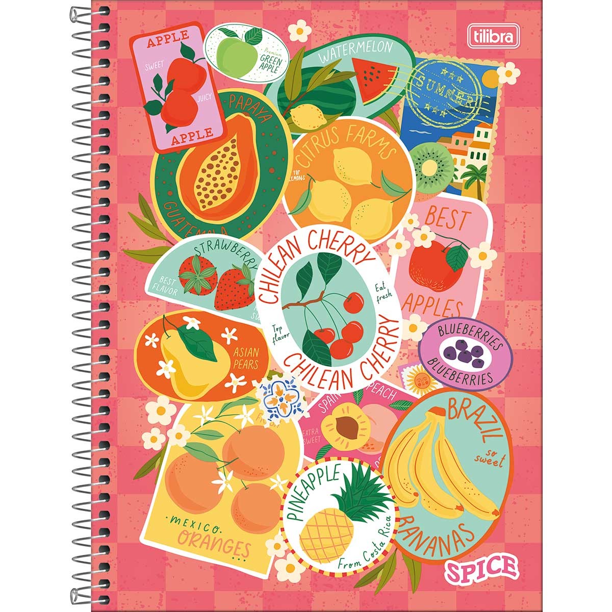 Caderno Espiral Capa Dura Universitário 20 Matérias Spice Feminino 320 ...