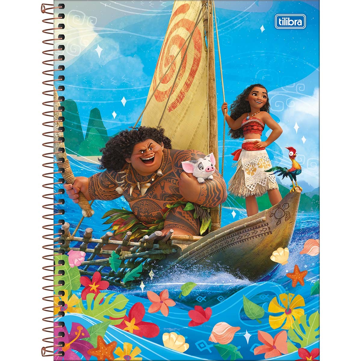 Caderno Espiral Capa Dura Universitário Connect 1 Matéria Moana 80 ...