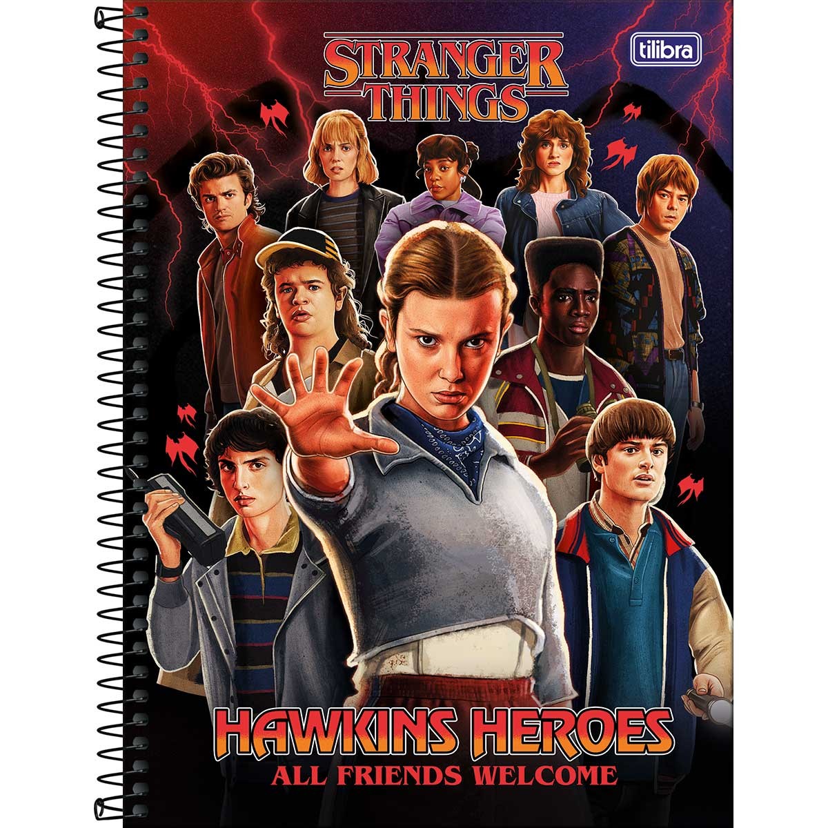 Caderno Espiral Capa Dura Universitário Connect 10 Matérias Stranger ...