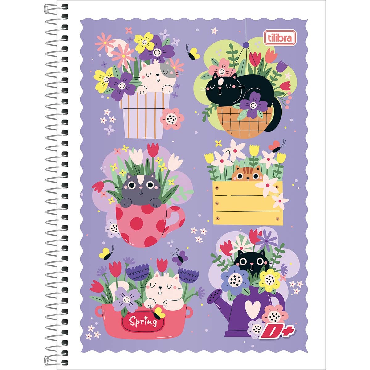 Caderno Espiral Capa Flexível Universitário 1 Matéria D+ Feminino 96 ...