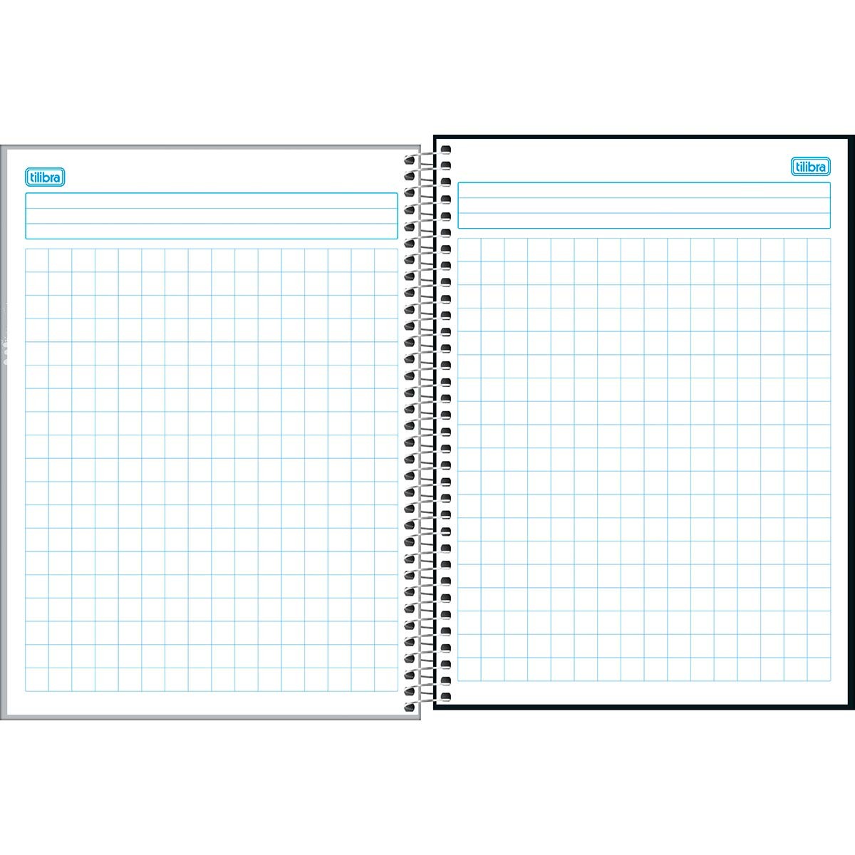 Caderno Quadriculado 1x1 cm Espiral Capa Dura Universitário Spice 80 ...