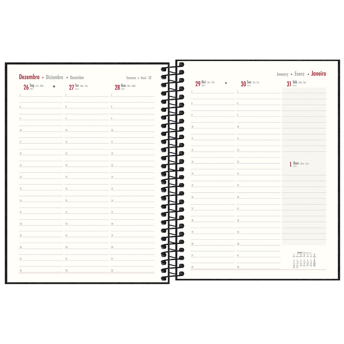 Planner Espiral 17,7 x 24 cm Cambridge 90 G 2023 Cambridge Agendas