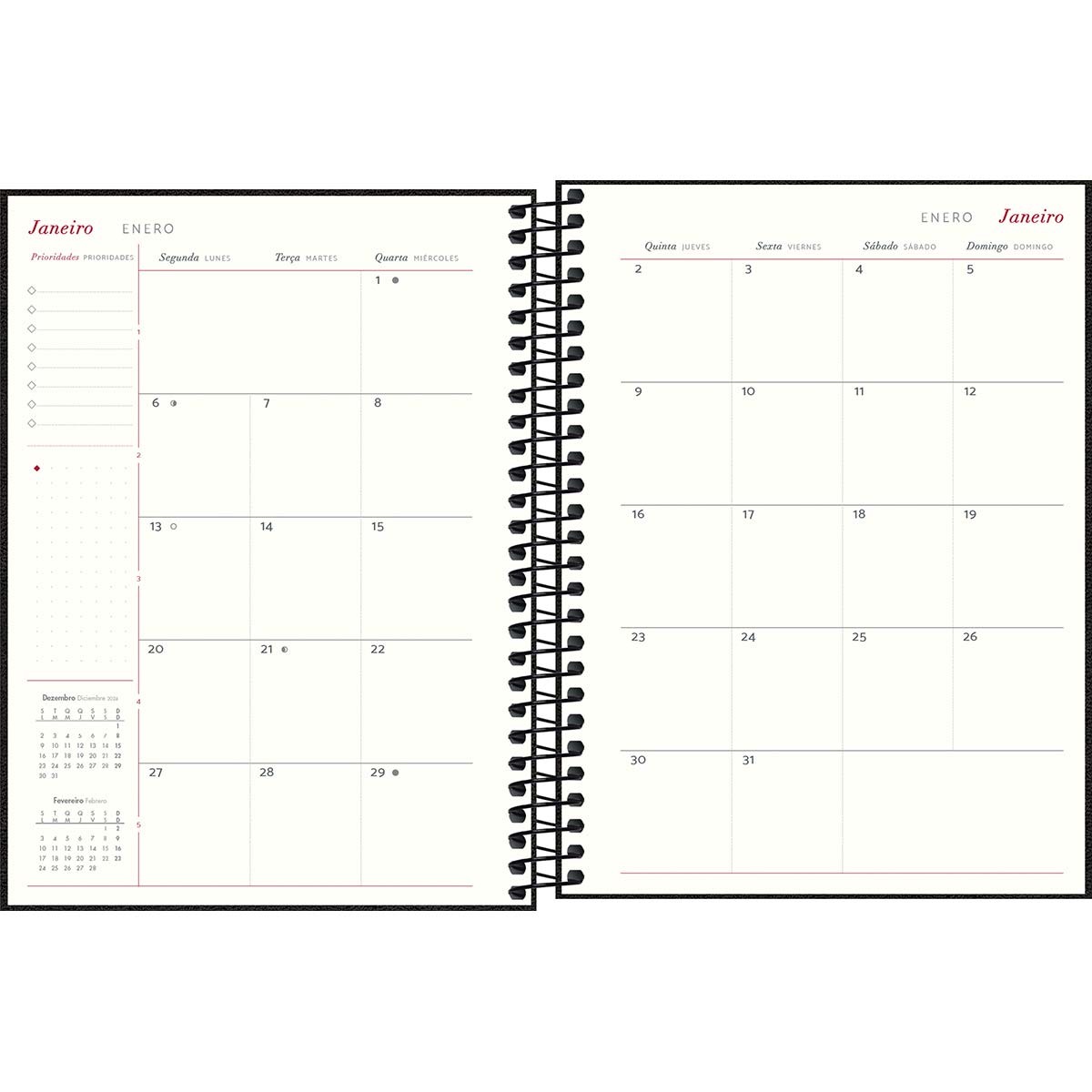 Planner Espiral 17,7 x 24 cm Cambridge 90 G 2025 Cambridge Agendas