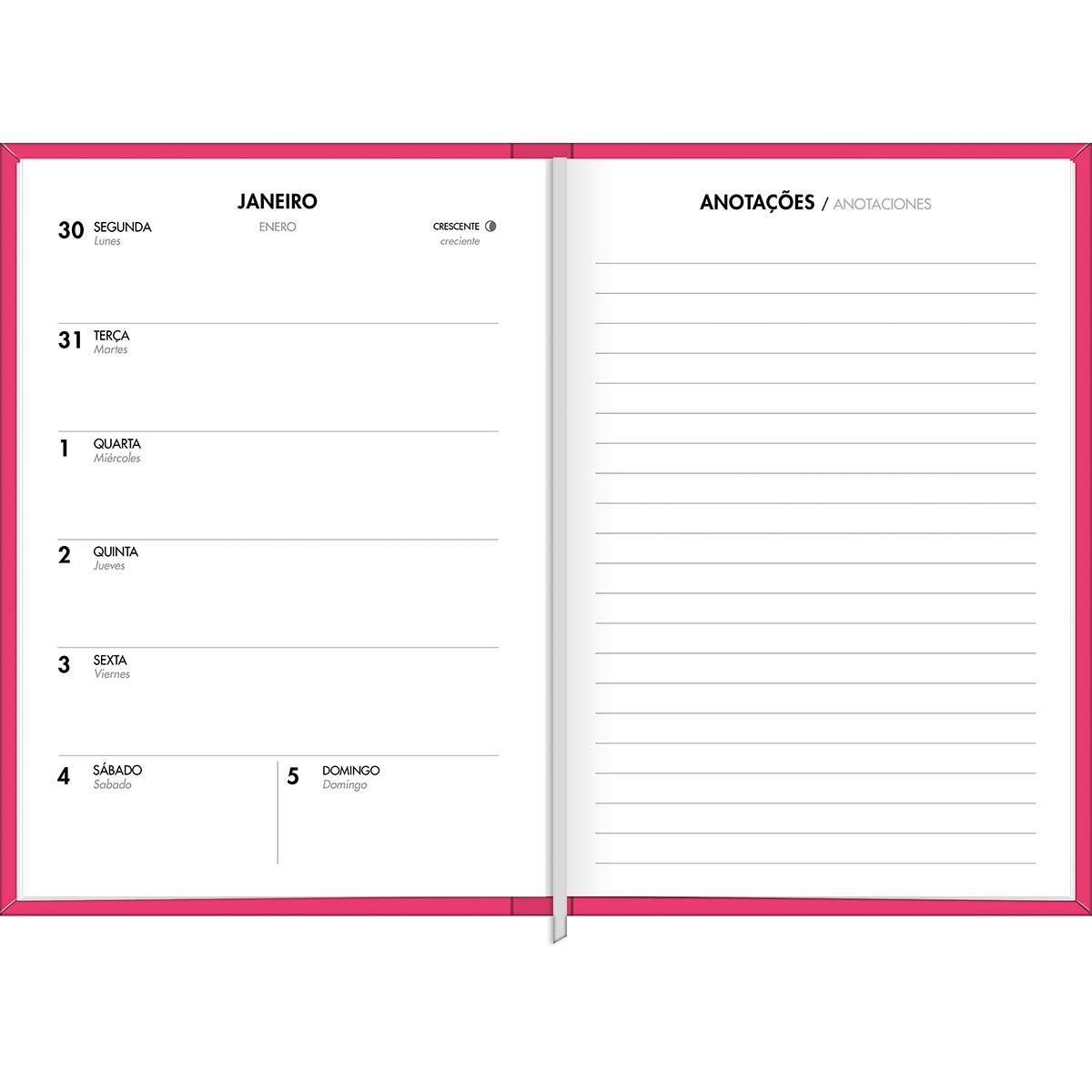 Planner Executivo Costurado 10,3 x 14,6 cm Napoli Cores 2025 Napoli