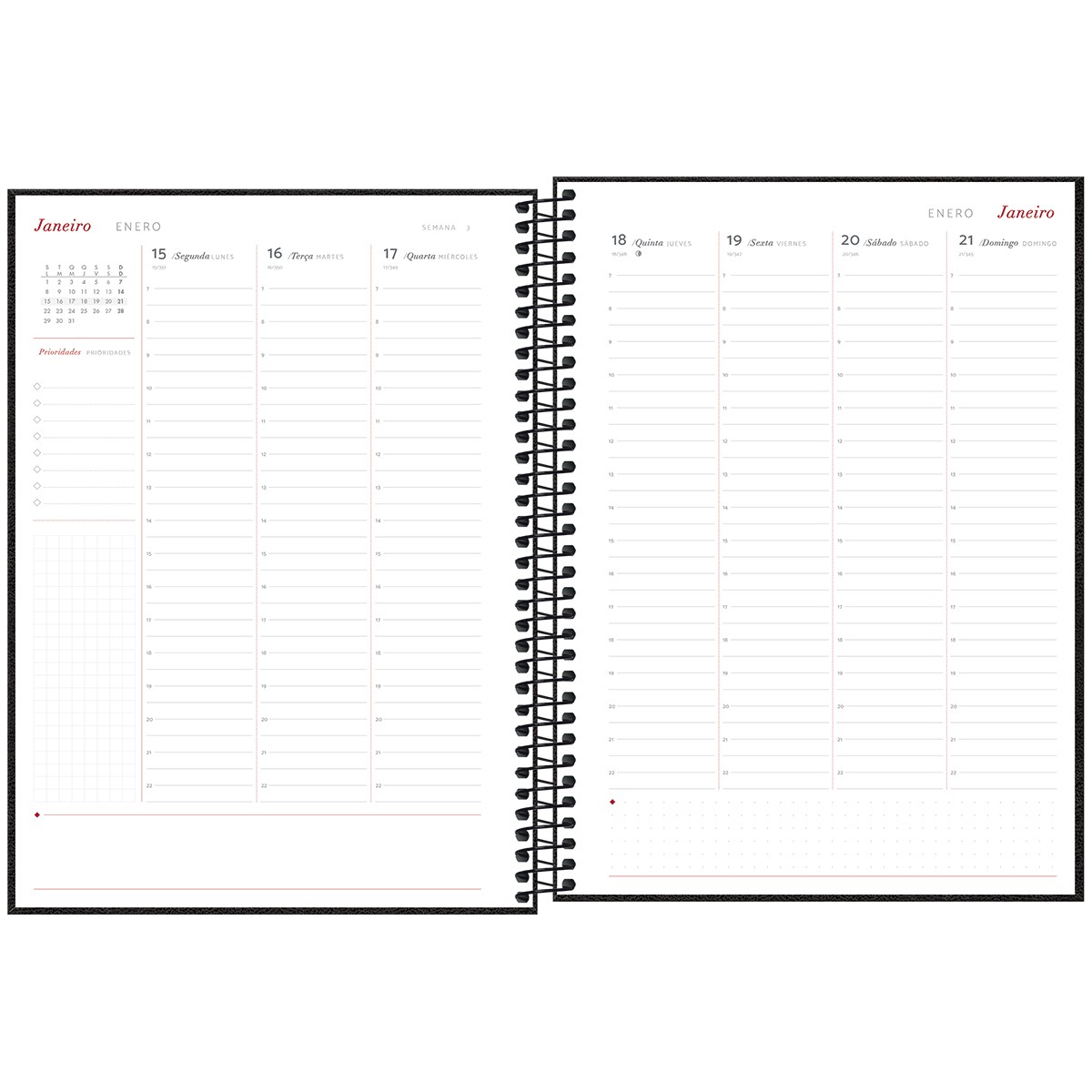 Planner Executivo Espiral 20 x 27,5 cm Cambridge 2024 Cambridge