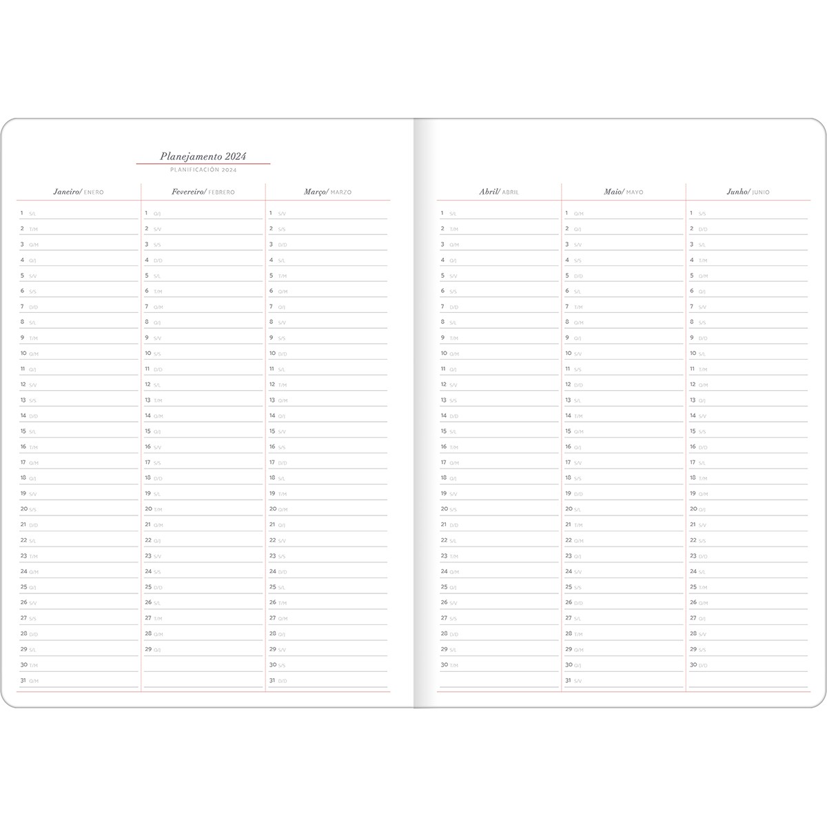 Planner Executivo Grampeado 17,8 x 25,4 cm Cambridge 90 G 2024