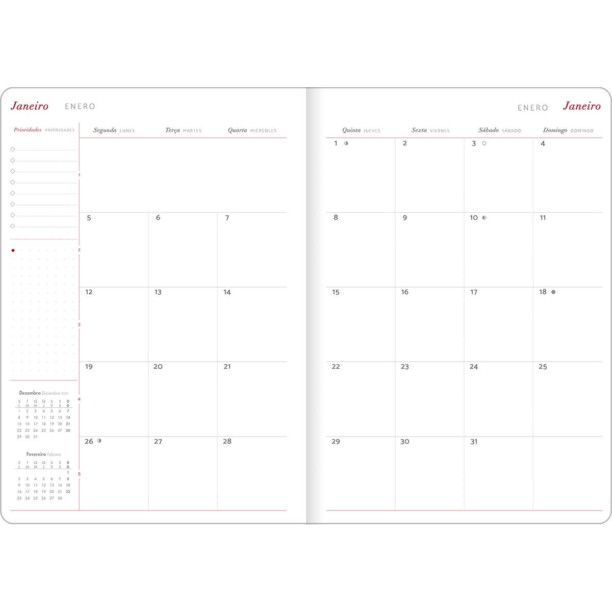 Planner Executivo Grampeado 17,8 x 25,4 cm Cambridge 90 G 2025
