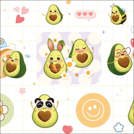 Foto ilustrativa Adesivo Decorado Duplo G Abacute