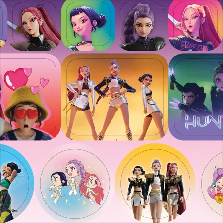 Foto ilustrativa Adesivo Decorado Duplo G Guerreiras do KPop