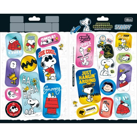 Foto ilustrativa Adesivo Decorado Duplo G Metalizado Snoopy