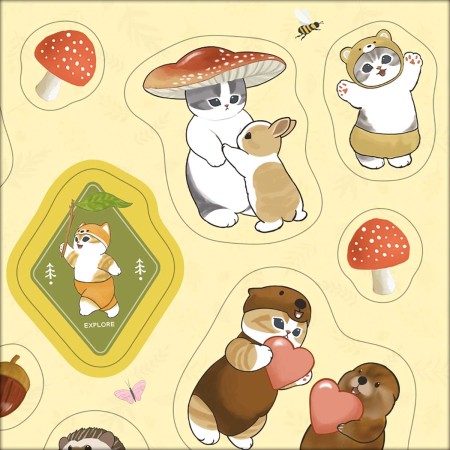 Foto ilustrativa Adesivo Decorado Duplo G Mofusand com Formato Específico