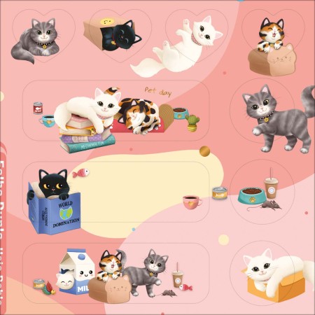Foto ilustrativa Adesivo Decorado Duplo Purrfect Cats