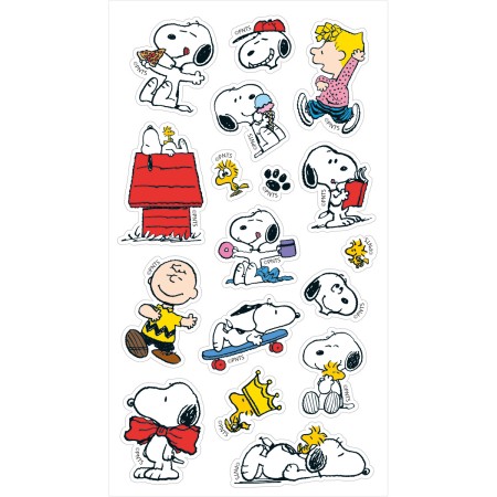 Foto ilustrativa Adesivo Decorado Transparente Snoopy 6 Folhas