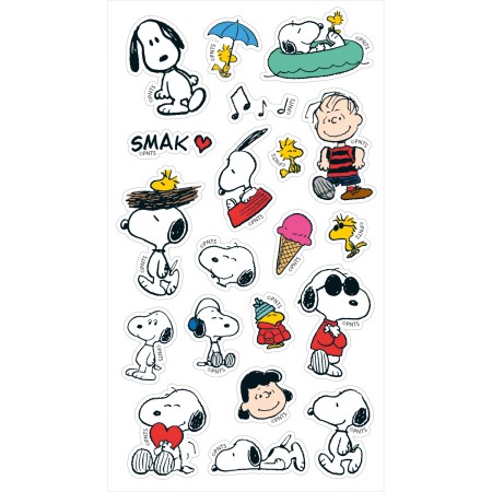 Foto ilustrativa Adesivo Decorado Transparente Snoopy 6 Folhas
