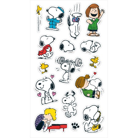 Foto ilustrativa Adesivo Decorado Transparente Snoopy 6 Folhas