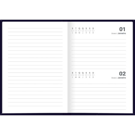 Foto ilustrativa Agenda Costurada 2 Dias por Página 10,5 x 14,8 cm Spice Permanente