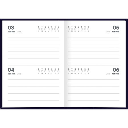 Foto ilustrativa Agenda Costurada 2 Dias por Página 10,5 x 14,8 cm Spice Permanente