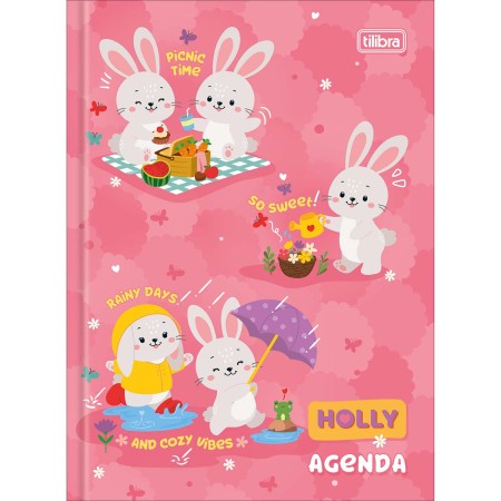 Foto ilustrativa Agenda Costurada 2 Dias por Página 12,3 x 16,6 cm Holly Permanente