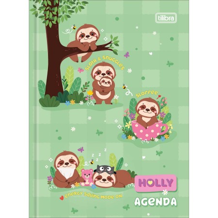 Foto ilustrativa Agenda Costurada 2 Dias por Página 12,3 x 16,6 cm Holly Permanente