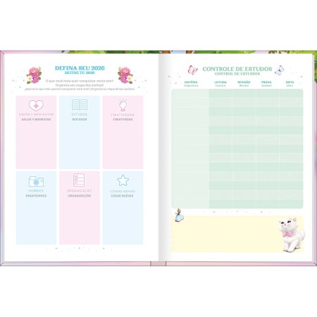 Foto ilustrativa Agenda Costurada 2 Dias por Página 12,3 x 16,6 cm Jolie Permanente