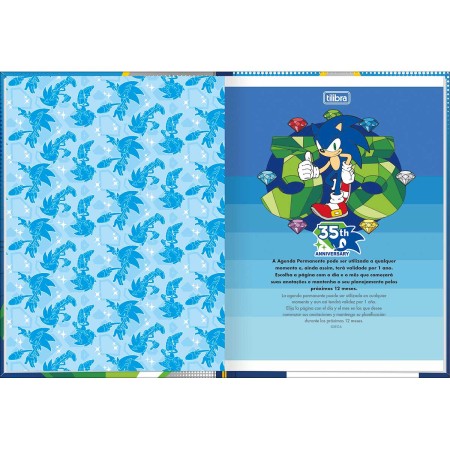 Foto ilustrativa Agenda Costurada 2 Dias por Página 12,3 x 16,6 cm Sonic Permanente