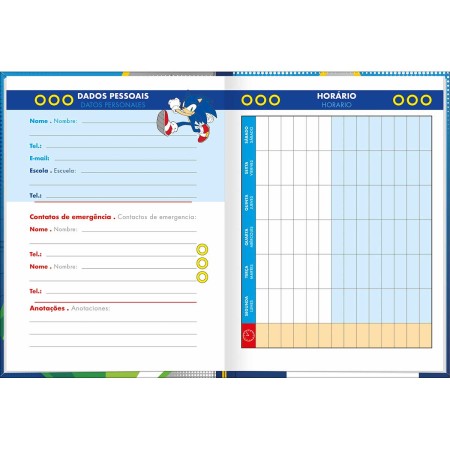 Foto ilustrativa Agenda Costurada 2 Dias por Página 12,3 x 16,6 cm Sonic Permanente