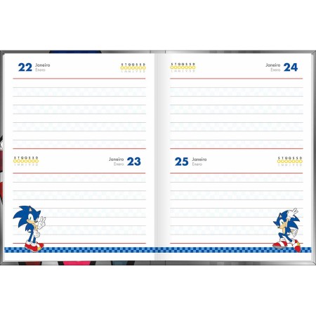 Foto ilustrativa Agenda Costurada 2 Dias por Página 12,3 x 16,6 cm Sonic Permanente