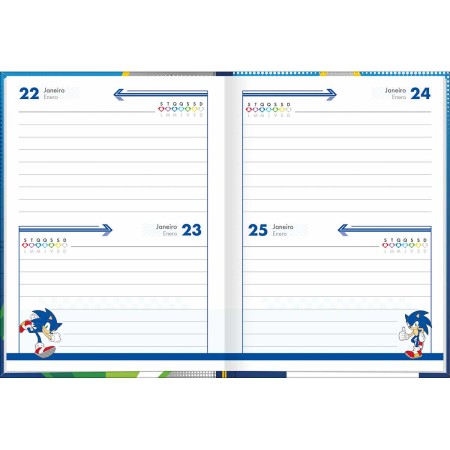 Foto ilustrativa Agenda Costurada 2 Dias por Página 12,3 x 16,6 cm Sonic Permanente
