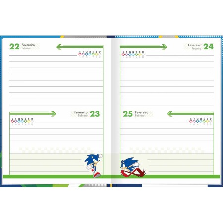 Foto ilustrativa Agenda Costurada 2 Dias por Página 12,3 x 16,6 cm Sonic Permanente