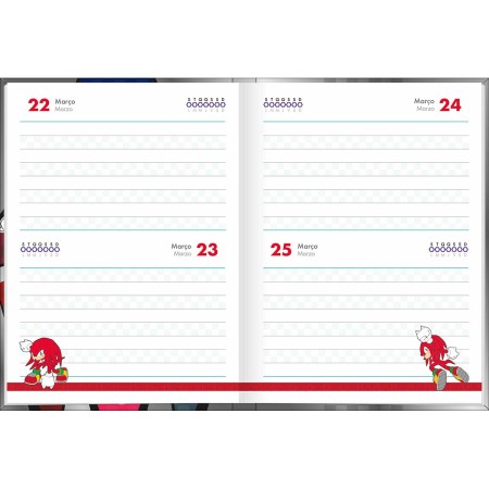Foto ilustrativa Agenda Costurada 2 Dias por Página 12,3 x 16,6 cm Sonic Permanente