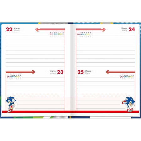 Foto ilustrativa Agenda Costurada 2 Dias por Página 12,3 x 16,6 cm Sonic Permanente