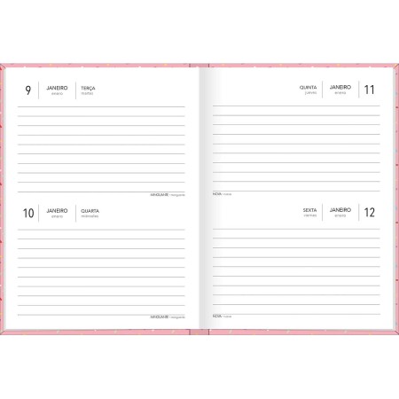 Foto ilustrativa Agenda Costurada 2 Dias por Página 12,3 x 16,6 cm Spice Feminina 2026