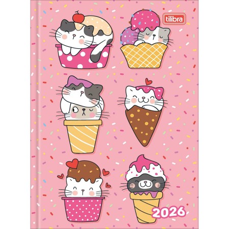 Foto ilustrativa Agenda Costurada 2 Dias por Página 12,3 x 16,6 cm Spice Feminina 2026