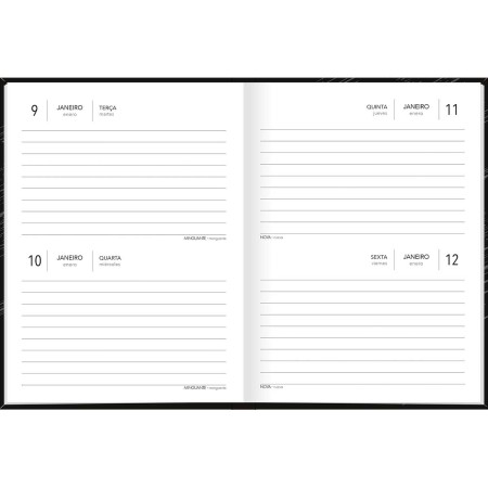 Foto ilustrativa Agenda Costurada 2 Dias por Página 12,3 x 16,6 cm Spice Masculina 2026