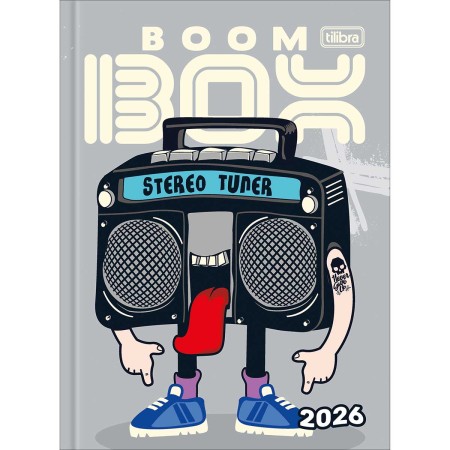 Foto ilustrativa Agenda Costurada 2 Dias por Página 12,3 x 16,6 cm Spice Masculina 2026