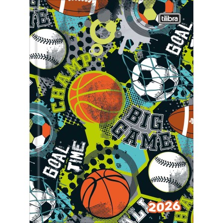 Foto ilustrativa Agenda Costurada 2 Dias por Página 12,3 x 16,6 cm Spice Masculina 2026