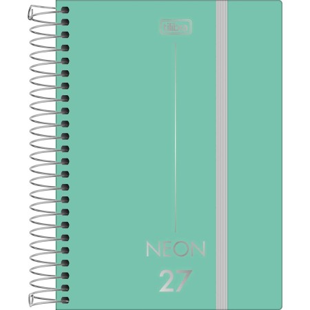 Foto ilustrativa Agenda Costurada Diária 11,7x 16,4 cm Neon 2027