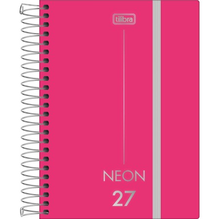 Foto ilustrativa Agenda Costurada Diária 11,7x 16,4 cm Neon 2027