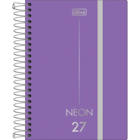 Foto ilustrativa Agenda Costurada Diária 11,7x 16,4 cm Neon 2027