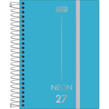 Foto ilustrativa Agenda Costurada Diária 11,7x 16,4 cm Neon 2027